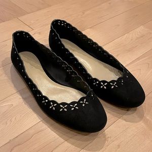 Michael Kors Women’s Size 7.5 Black Flats with Floral Accents